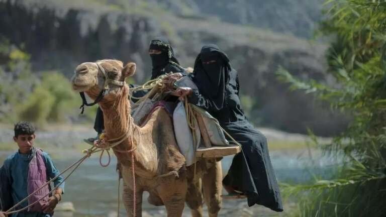 امرأة يمنية سافرت 7 ساعات على الجمل لتضع طفلها