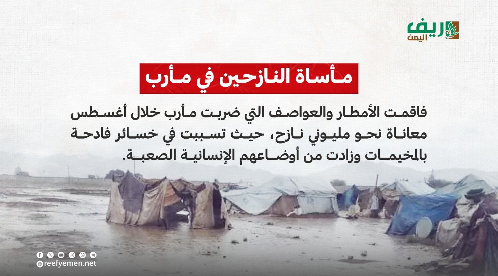 مأساة النازحين في مأرب