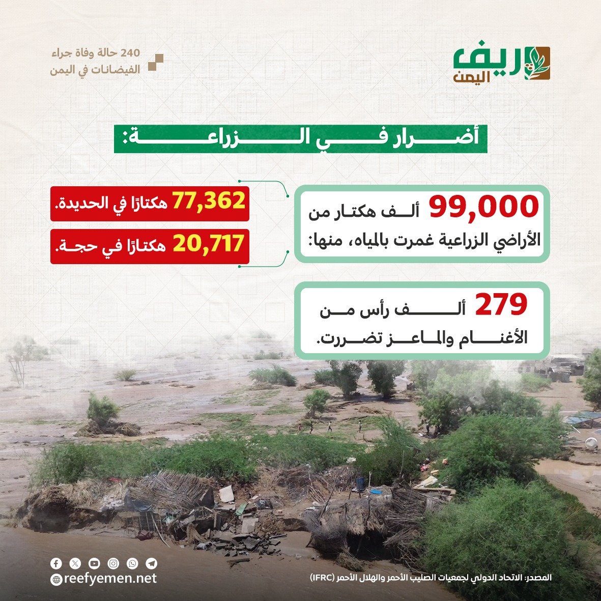 اليمن: 240 وفاة جراء الفيضانات خلال 2024