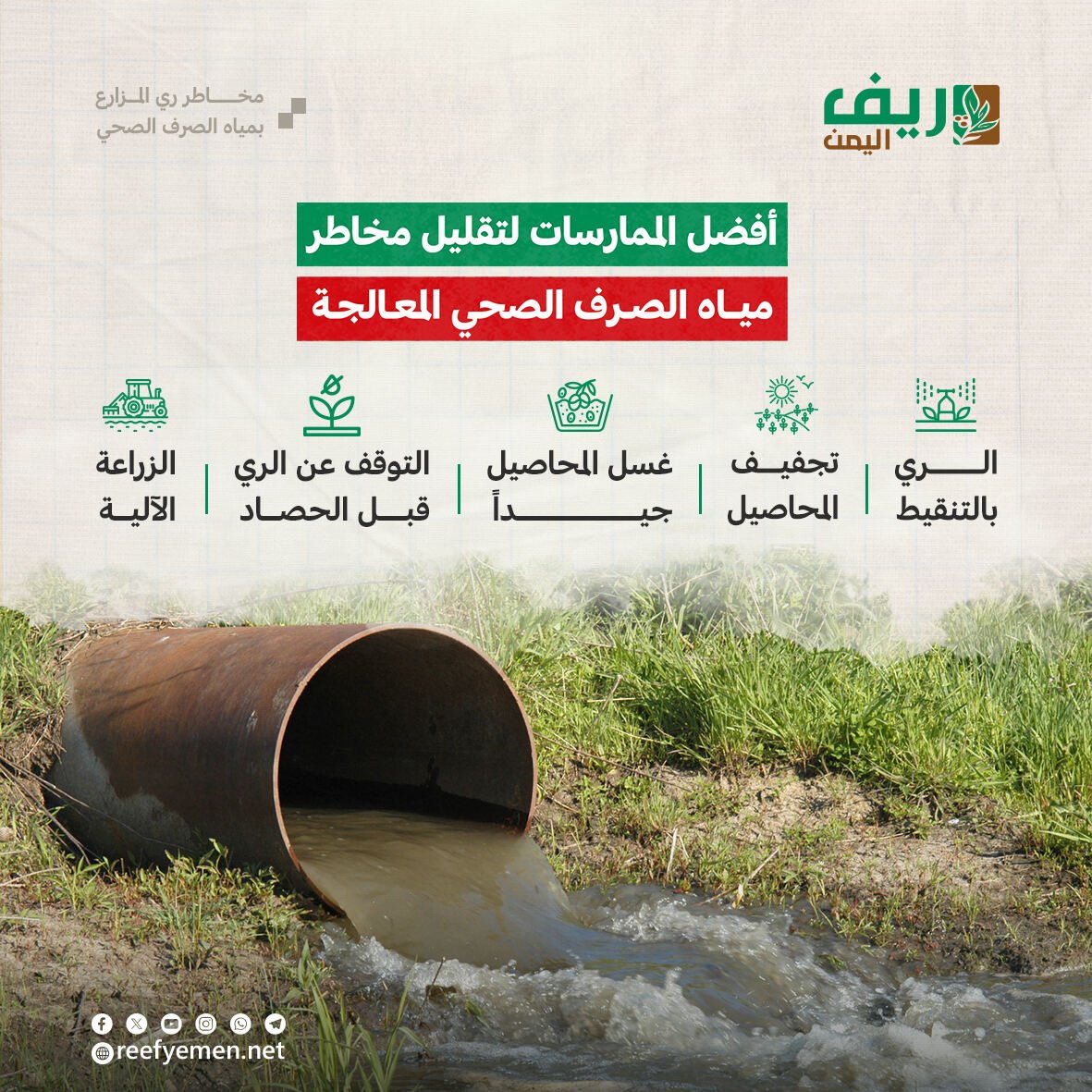 ما خطورة الري بمياه الصرف الصحي؟
