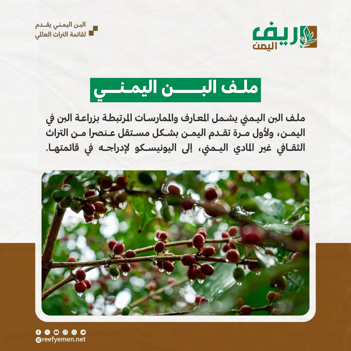 اليمن تقدم ملف "البن" إلى اليونسكو