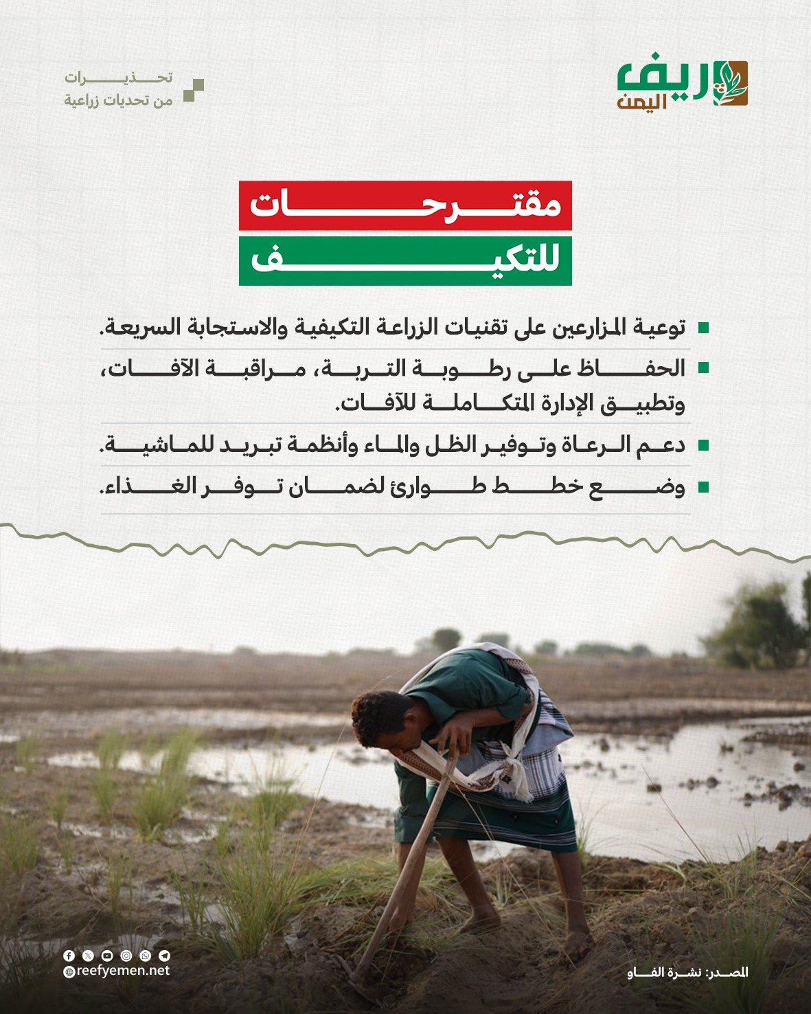 تحذيرات من تحديات زراعية في اليمن
