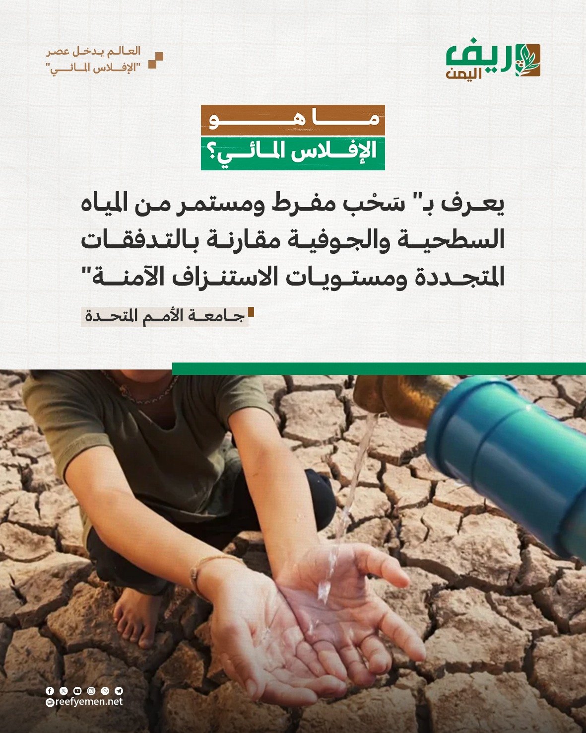 العالم يدخل مرحلة "الإفلاس المائي"