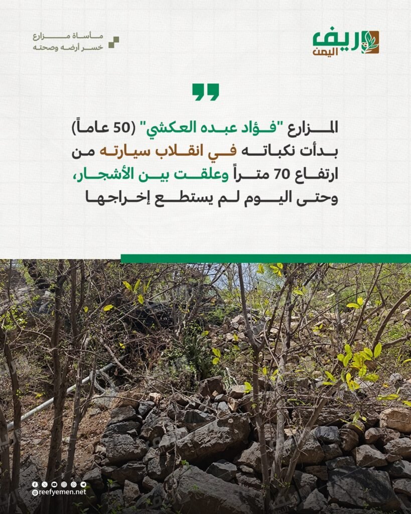 تعز.. مأساة مزارع خسر وصحته