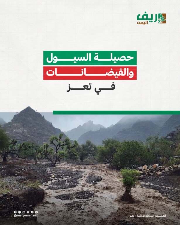 خسائر السيول في تعز