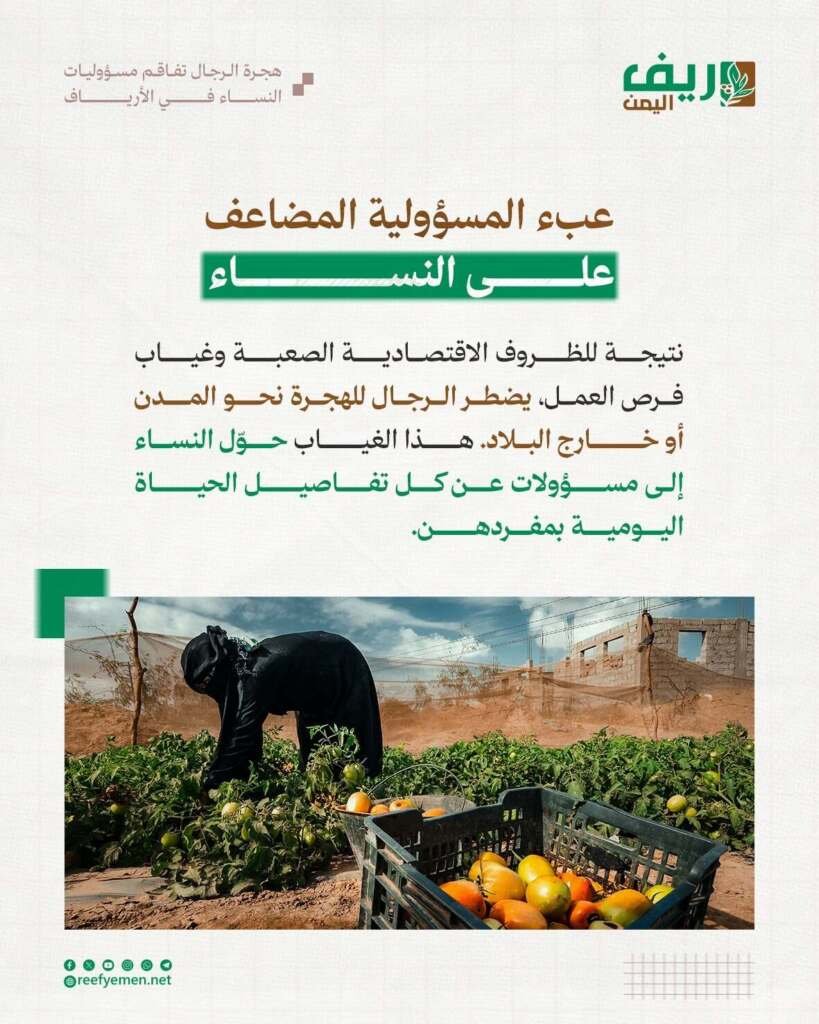 غياب الرجال يضاعف أعباء النساء